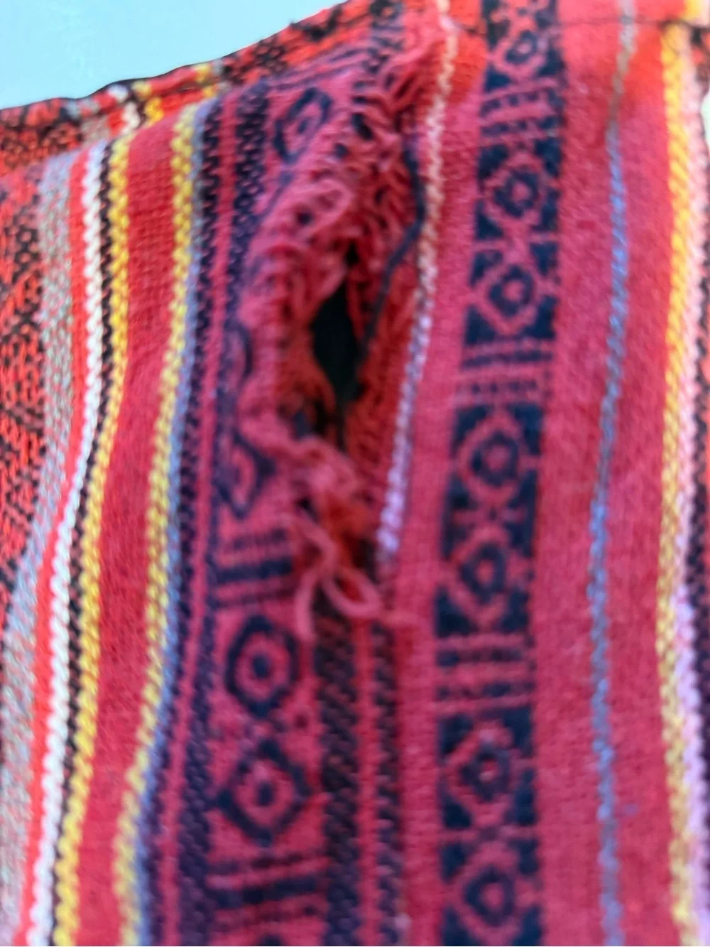Boho Red Elephant Woven Tapestry Crossbody Hippie Bag